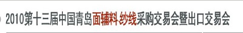 2010第十三屆中國青島國際面輔料、紗線采購交易會(huì)暨出口交易會(huì)